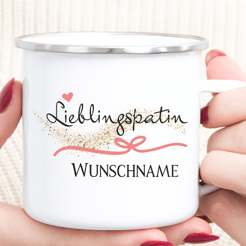 Bild von personalisierte tasse emaillepng | Individuelle 🎁 persönliche 🎁 personalisierte Geschenke bedruckt ▪ bestickt ▪ graviert