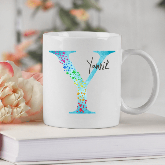 Bild von personalisierte tasse buchstabpng | Individuelle 🎁 persönliche 🎁 personalisierte Geschenke bedruckt ▪ bestickt ▪ graviert