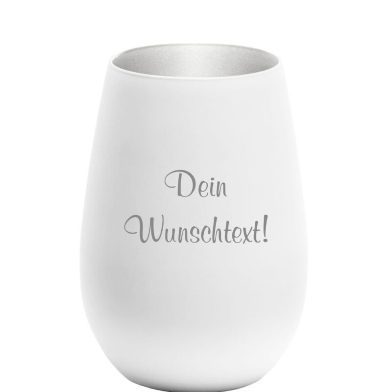 Bild von windlicht mit gravur weiss siljpg | Individuelle 🎁 persönliche 🎁 personalisierte Geschenke bedruckt ▪ bestickt ▪ graviert