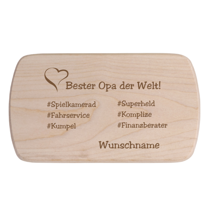 Bild von fruehstuecksbrettchen mit wunspng | Individuelle 🎁 persönliche 🎁 personalisierte Geschenke bedruckt ▪ bestickt ▪ graviert