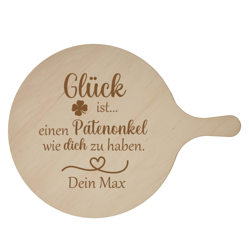 Bild von pizzabrett glueck ist einen papng | Individuelle 🎁 persönliche 🎁 personalisierte Geschenke bedruckt ▪ bestickt ▪ graviert