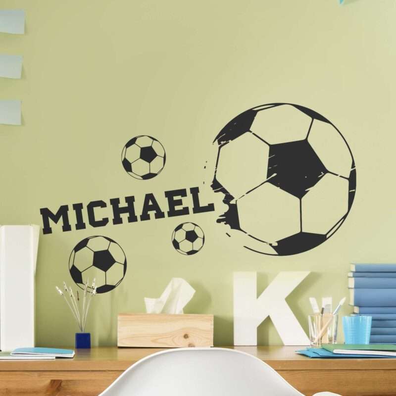 Bild von   wandsticker fussball fussbaelljpg | Individuelle 🎁 persönliche 🎁 personalisierte Geschenke bedruckt ▪ bestickt ▪ graviert