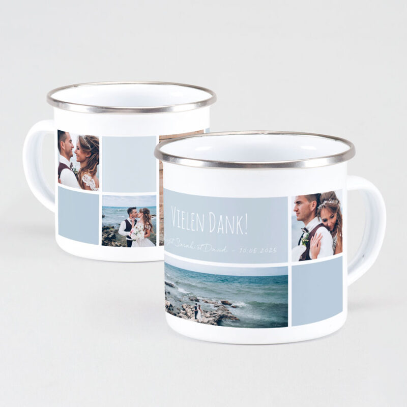 Bild von hochzeit emaille tasse mit fotjpg | Individuelle 🎁 persönliche 🎁 personalisierte Geschenke bedruckt ▪ bestickt ▪ graviert