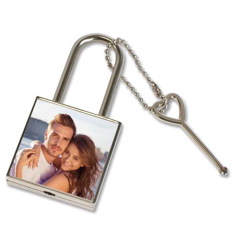 Bild von liebesschloss mit ihrem eigenejpg | Individuelle 🎁 persönliche 🎁 personalisierte Geschenke bedruckt ▪ bestickt ▪ graviert