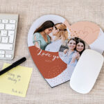 Bild von mousepad in herzform mit eigenjpg | Individuelle 🎁 persönliche 🎁 personalisierte Geschenke bedruckt ▪ bestickt ▪ graviert