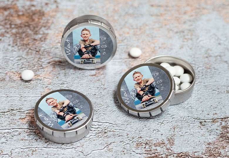 Bild von bonbon dosenjpg | Individuelle 🎁 persönliche 🎁 personalisierte Geschenke bedruckt ▪ bestickt ▪ graviert