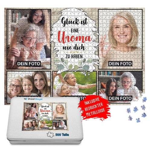 Bild von foto puzzle fuer die uroma gjpg | Individuelle 🎁 persönliche 🎁 personalisierte Geschenke bedruckt ▪ bestickt ▪ graviert