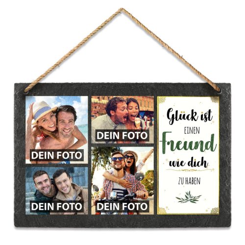 Bild von bedruckte schieferplatte mit fjpg | Individuelle 🎁 persönliche 🎁 personalisierte Geschenke bedruckt ▪ bestickt ▪ graviert