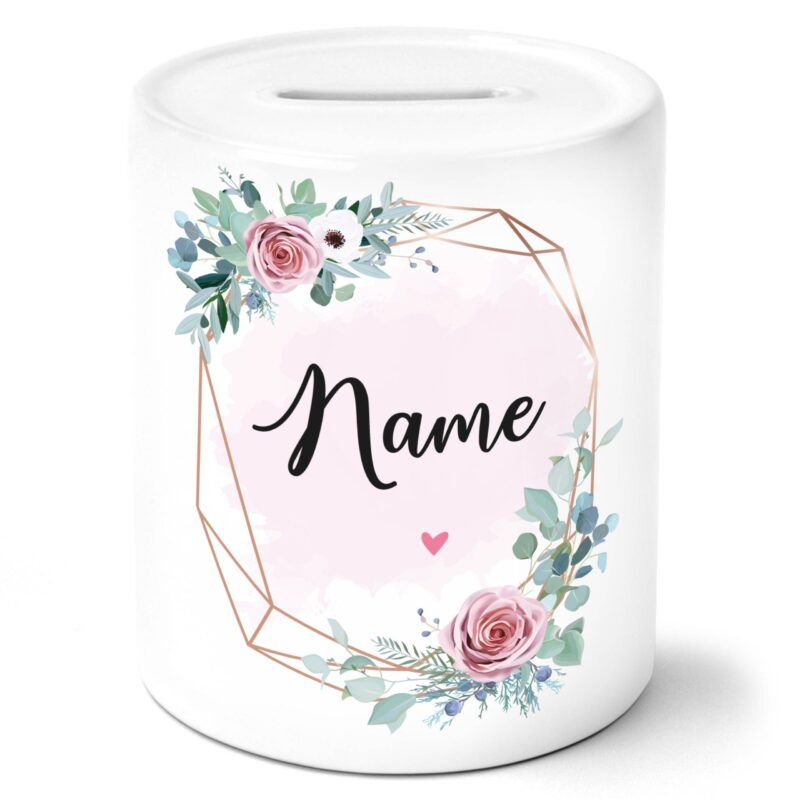 Bild von dein wunschname rosa blumenjpg | Individuelle 🎁 persönliche 🎁 personalisierte Geschenke bedruckt ▪ bestickt ▪ graviert