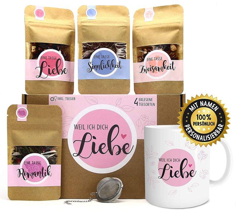 Bild von tee geschenkset weil ich dichjpg | Individuelle 🎁 persönliche 🎁 personalisierte Geschenke bedruckt ▪ bestickt ▪ graviert