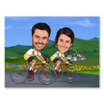 Bild von erstellung karikatur biken imjpg | Individuelle 🎁 persönliche 🎁 personalisierte Geschenke bedruckt ▪ bestickt ▪ graviert