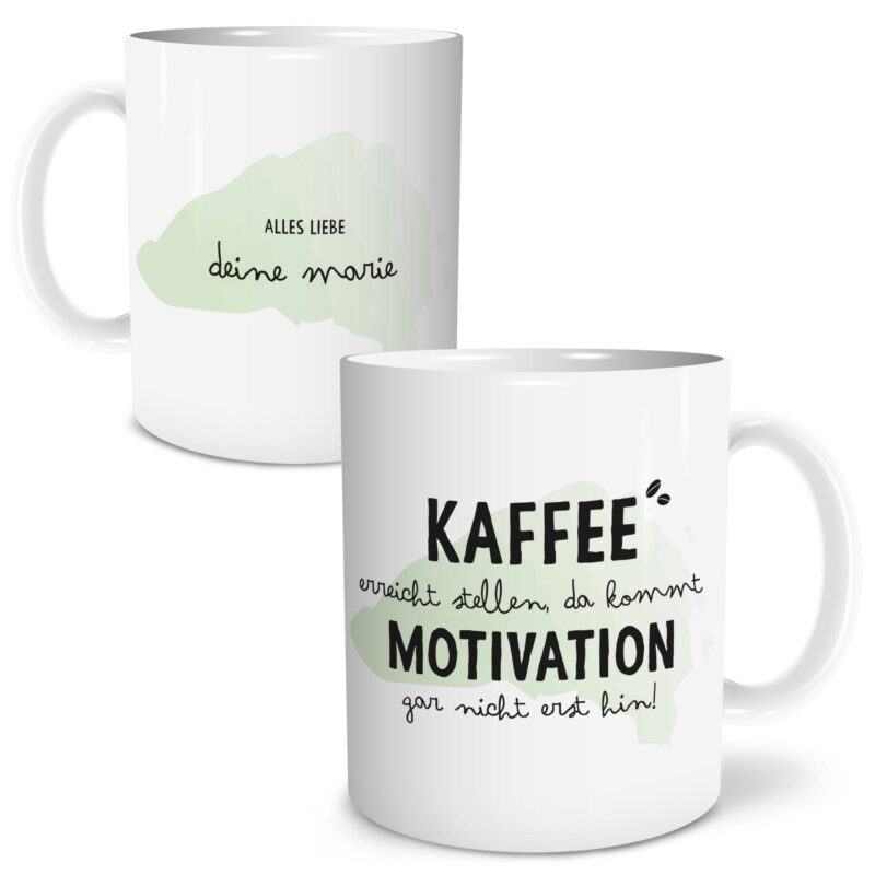 Bild von kaffee motivationjpg | Individuelle 🎁 persönliche 🎁 personalisierte Geschenke bedruckt ▪ bestickt ▪ graviert