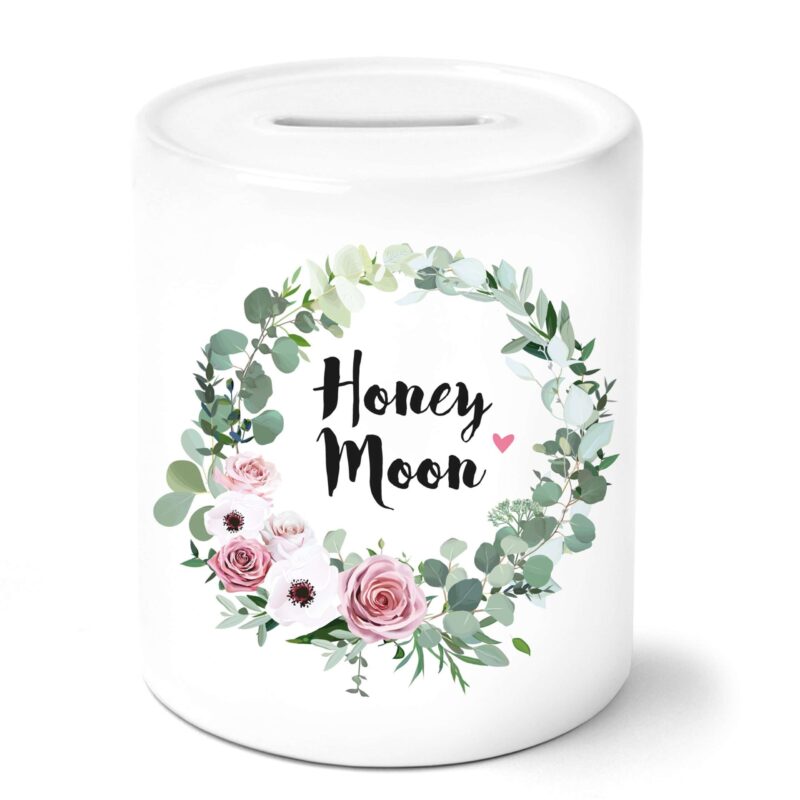 Bild von honey moon mit blumenkranzjpg | Individuelle 🎁 persönliche 🎁 personalisierte Geschenke bedruckt ▪ bestickt ▪ graviert