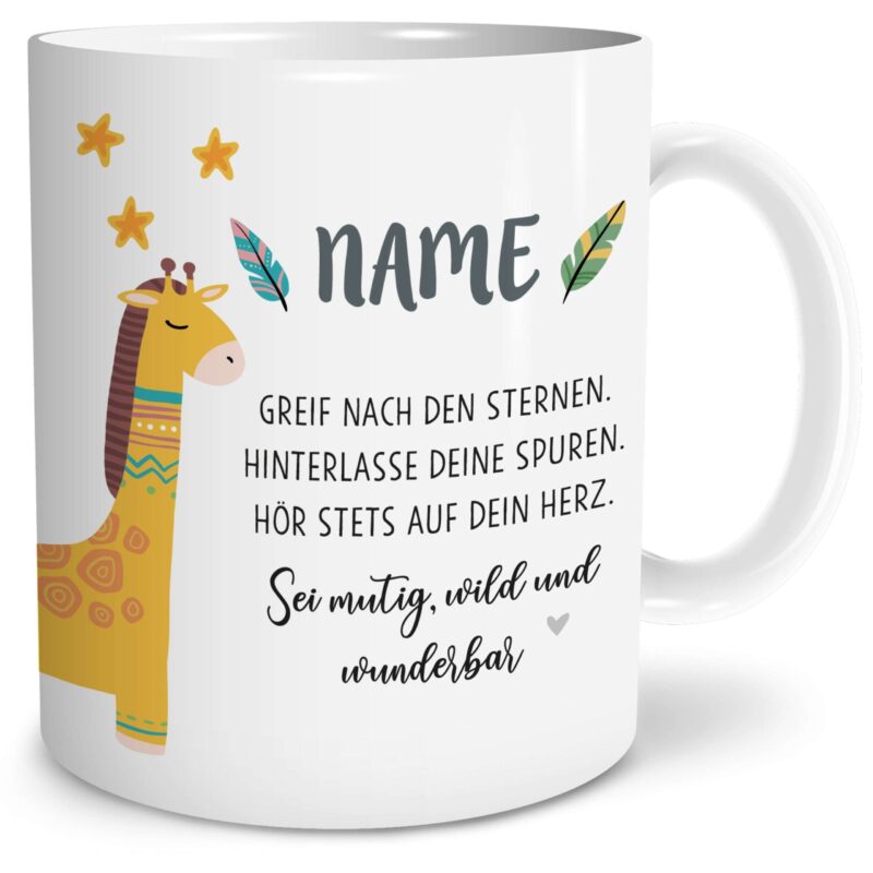 Bild von boho giraffejpg | Individuelle 🎁 persönliche 🎁 personalisierte Geschenke bedruckt ▪ bestickt ▪ graviert