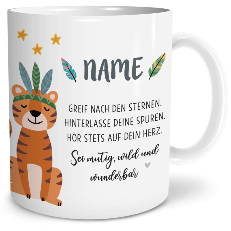 Bild von boho tigerjpg | Individuelle 🎁 persönliche 🎁 personalisierte Geschenke bedruckt ▪ bestickt ▪ graviert