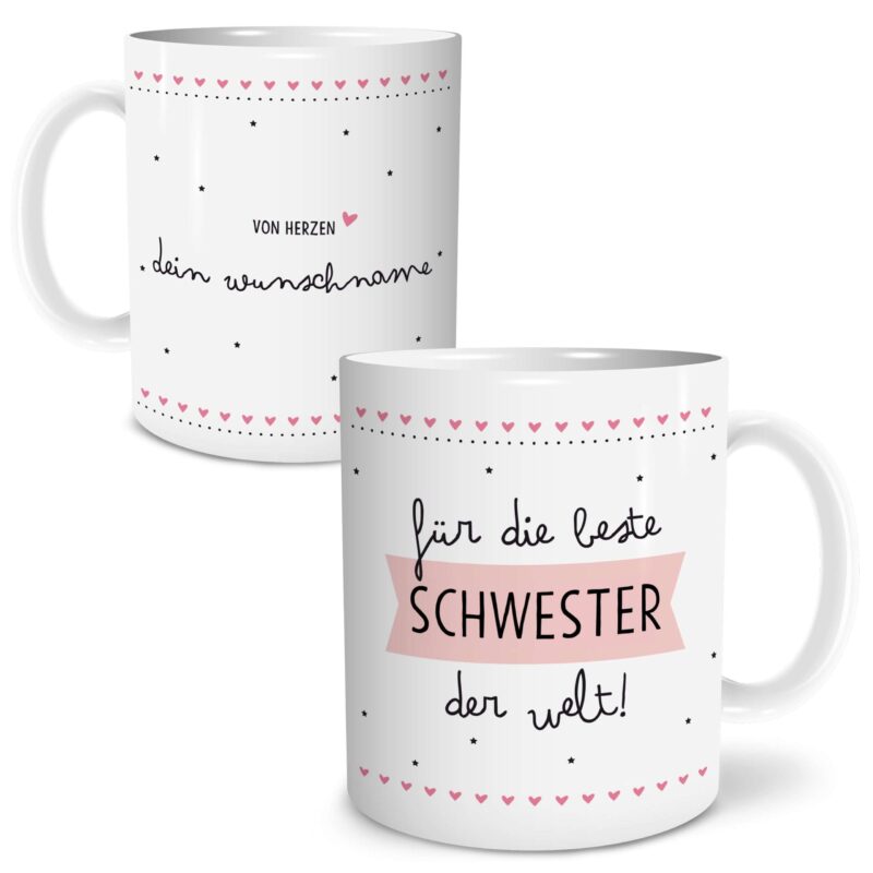 Bild von beste schwesterjpg | Individuelle 🎁 persönliche 🎁 personalisierte Geschenke bedruckt ▪ bestickt ▪ graviert