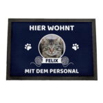 Bild von fussmatte katze n mit personaljpg | Individuelle 🎁 persönliche 🎁 personalisierte Geschenke bedruckt ▪ bestickt ▪ graviert