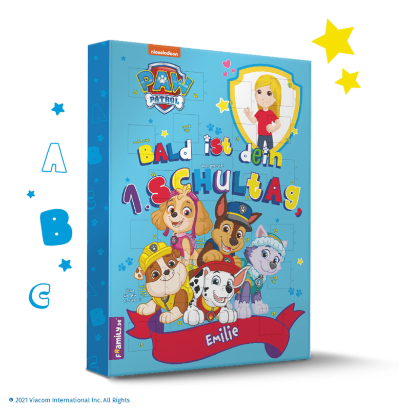 Bild von paw patrol schulstart kalenderpng | Individuelle 🎁 persönliche 🎁 personalisierte Geschenke bedruckt ▪ bestickt ▪ graviert