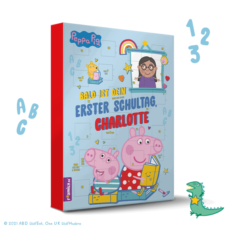 Bild von peppa pig schulstart kalenderpng | Individuelle 🎁 persönliche 🎁 personalisierte Geschenke bedruckt ▪ bestickt ▪ graviert