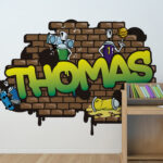 Bild von graffiti name brick hintergrunjpg | Individuelle 🎁 persönliche 🎁 personalisierte Geschenke bedruckt ▪ bestickt ▪ graviert