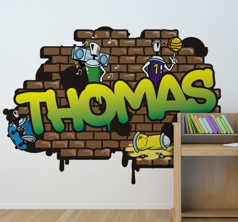 Bild von graffiti name brick hintergrunjpg | Individuelle 🎁 persönliche 🎁 personalisierte Geschenke bedruckt ▪ bestickt ▪ graviert