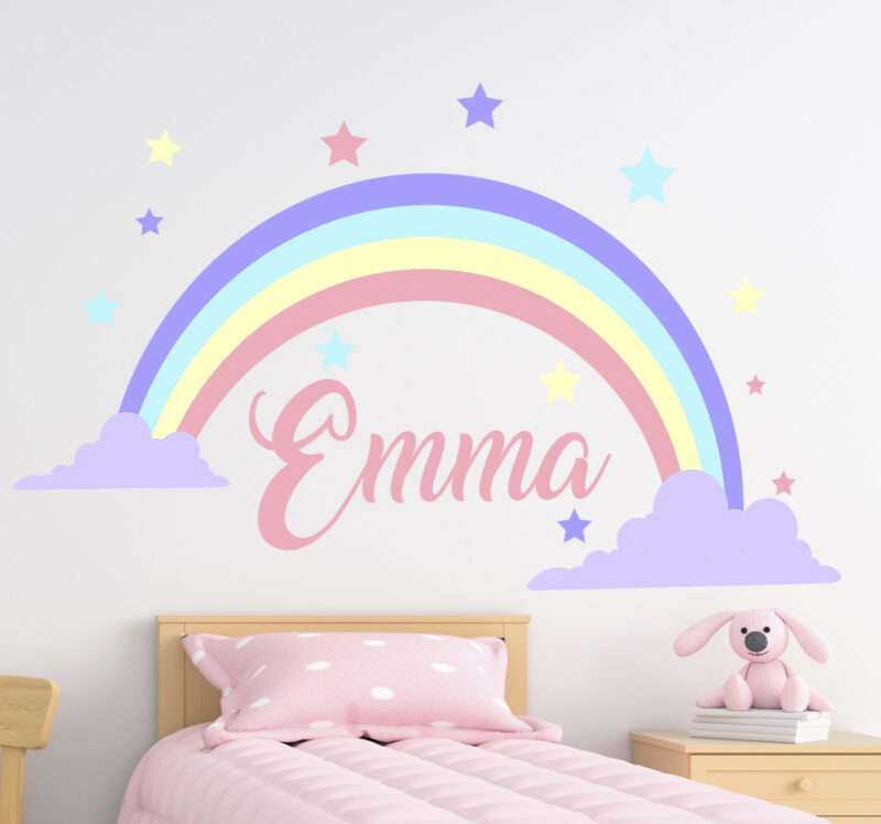 Bild von regenbogen anpassbarer name wajpg | Individuelle 🎁 persönliche 🎁 personalisierte Geschenke bedruckt ▪ bestickt ▪ graviert