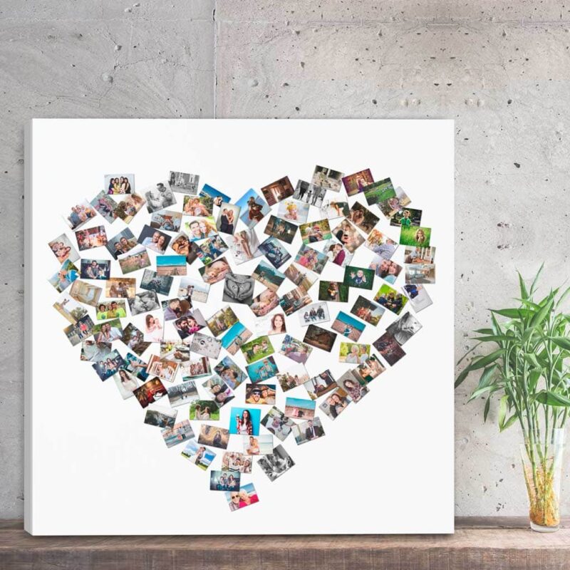 Bild von fotocollage leinwand herz colljpg | Individuelle 🎁 persönliche 🎁 personalisierte Geschenke bedruckt ▪ bestickt ▪ graviert