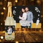 Bild von goldener sekt mit wunschfotojpg | Individuelle 🎁 persönliche 🎁 personalisierte Geschenke bedruckt ▪ bestickt ▪ graviert