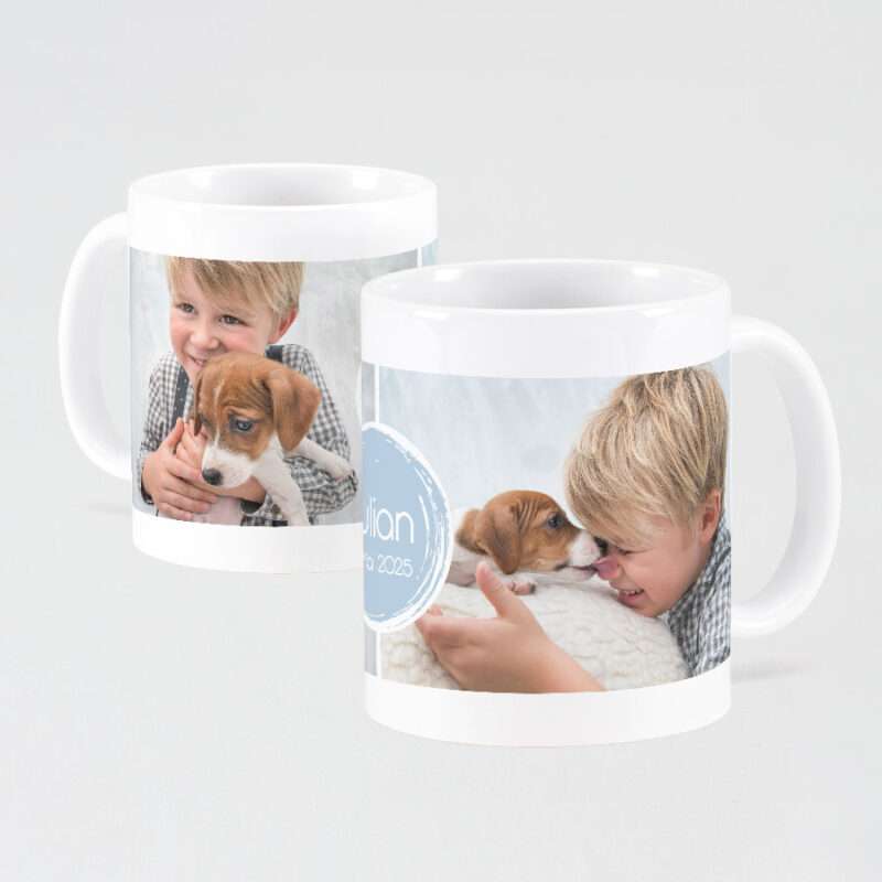 stilvolle tasse mit zwei fotosjpg