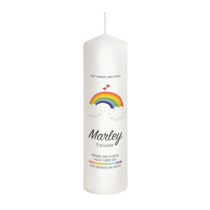 Bild von trauerkerze regenbogen fuer tijpg | Individuelle 🎁 persönliche 🎁 personalisierte Geschenke bedruckt ▪ bestickt ▪ graviert