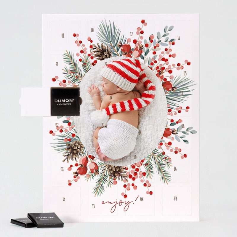 Bild von   foto adventskalender mit rotenjpg | Individuelle 🎁 persönliche 🎁 personalisierte Geschenke bedruckt ▪ bestickt ▪ graviert