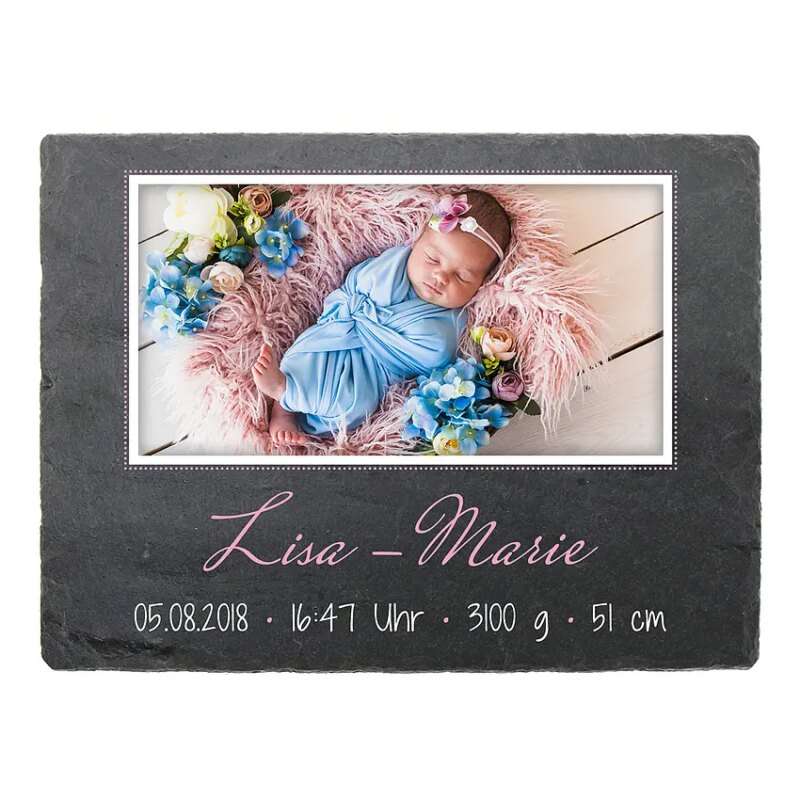 Bild von   schild zur geburt mit foto gjpg | Individuelle 🎁 persönliche 🎁 personalisierte Geschenke bedruckt ▪ bestickt ▪ graviert