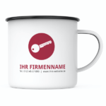 Bild von emaille tasse gewerbe verscpng | Individuelle 🎁 persönliche 🎁 personalisierte Geschenke bedruckt ▪ bestickt ▪ graviert