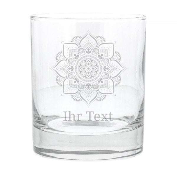 Bild von zentangle whiskey glas mit mjpg | Individuelle 🎁 persönliche 🎁 personalisierte Geschenke bedruckt ▪ bestickt ▪ graviert