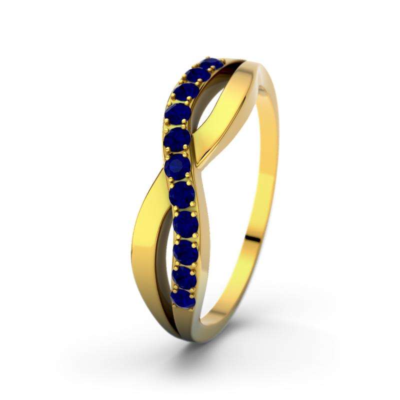 Bild von blauer saphir gelbgoldring brojpg | Individuelle 🎁 persönliche 🎁 personalisierte Geschenke bedruckt ▪ bestickt ▪ graviert