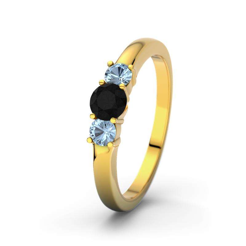 Bild von blauer topas gelbgoldring roubjpg | Individuelle 🎁 persönliche 🎁 personalisierte Geschenke bedruckt ▪ bestickt ▪ graviert