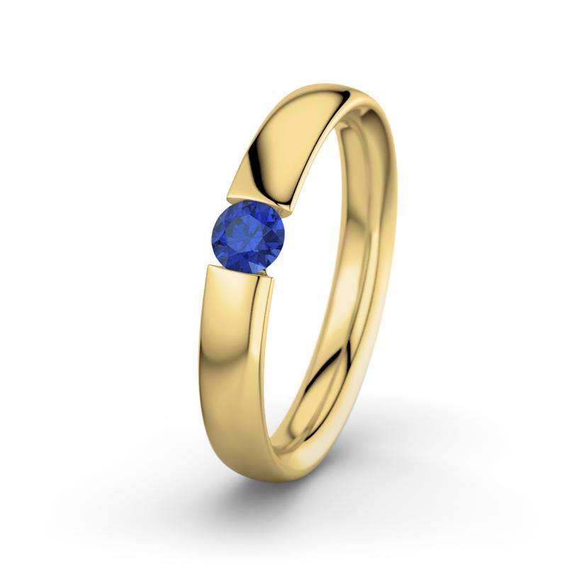 Bild von   blauer saphir gelbgoldring isojpg | Individuelle 🎁 persönliche 🎁 personalisierte Geschenke bedruckt ▪ bestickt ▪ graviert