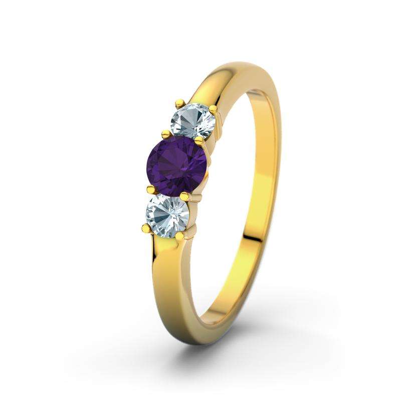 Bild von amethyst gelbgoldring roubyjpg | Individuelle 🎁 persönliche 🎁 personalisierte Geschenke bedruckt ▪ bestickt ▪ graviert