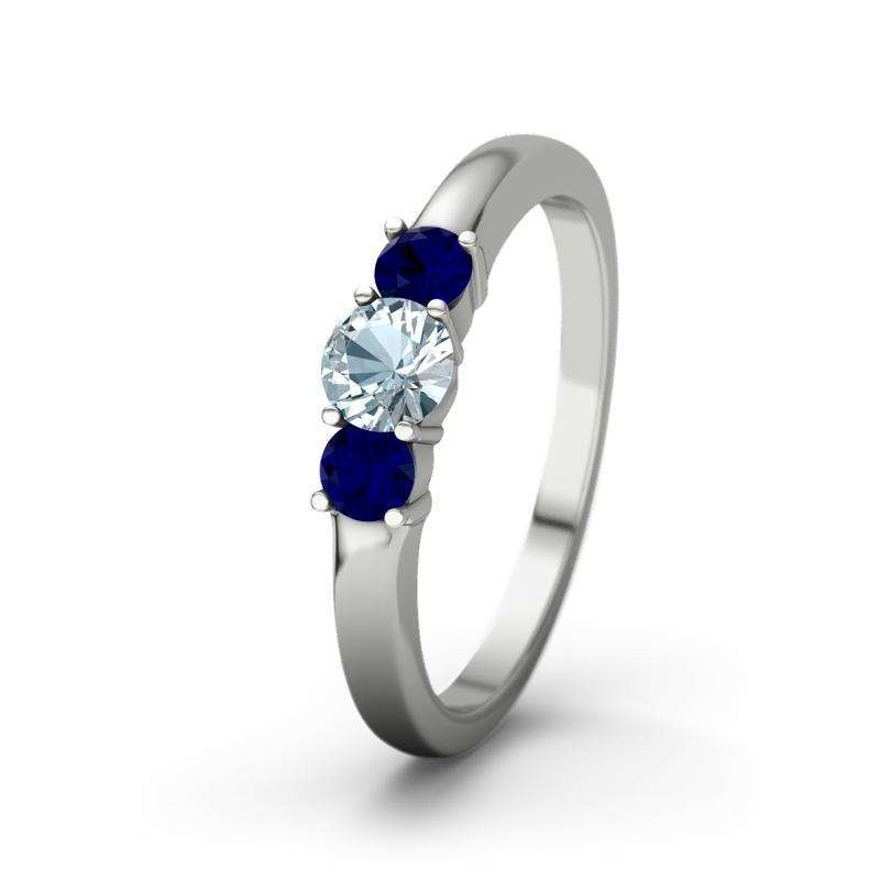 Bild von blauer saphir platinumring roujpg | Individuelle 🎁 persönliche 🎁 personalisierte Geschenke bedruckt ▪ bestickt ▪ graviert