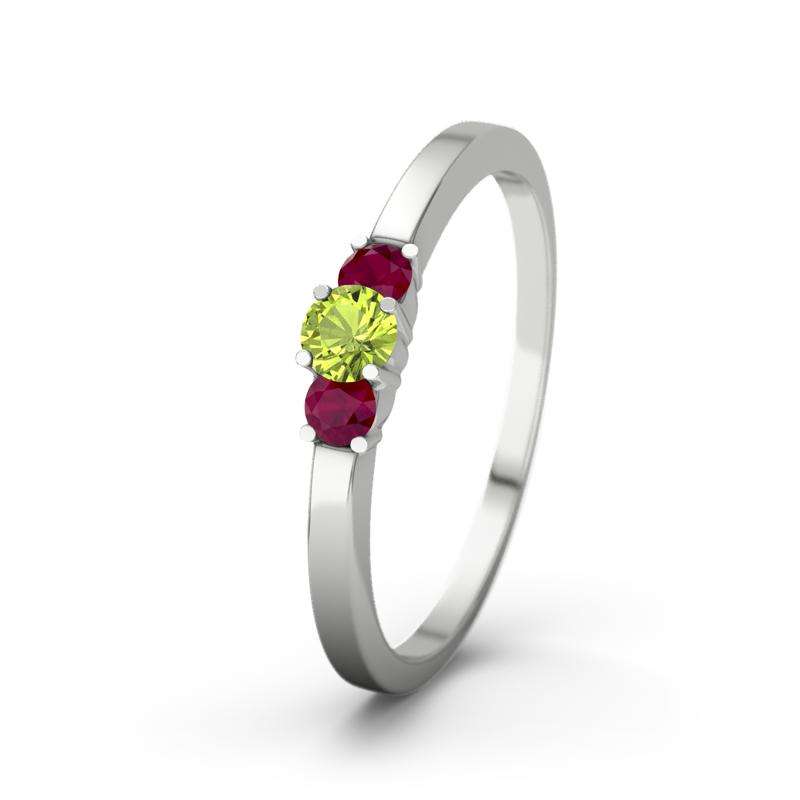 Bild von   peridot weissgoldring shannonjpg | Individuelle 🎁 persönliche 🎁 personalisierte Geschenke bedruckt ▪ bestickt ▪ graviert