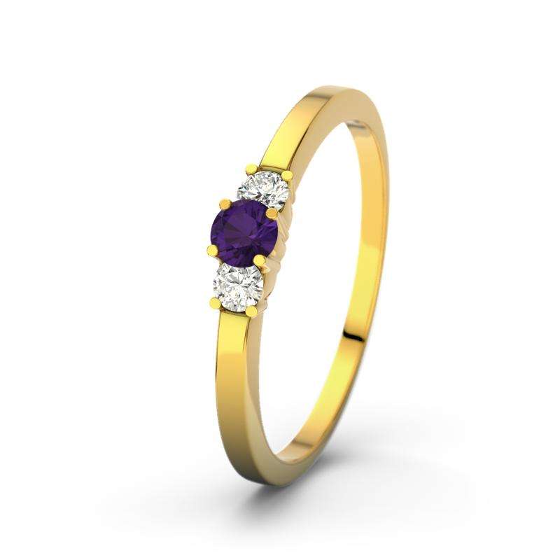 Bild von amethyst gelbgoldring shannonjpg | Individuelle 🎁 persönliche 🎁 personalisierte Geschenke bedruckt ▪ bestickt ▪ graviert