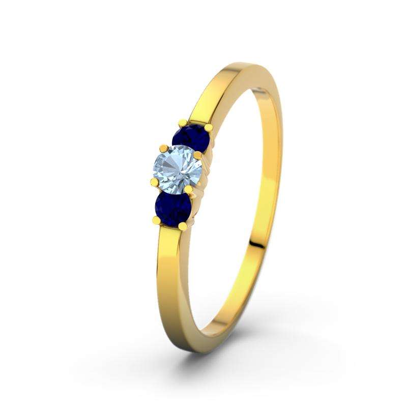 Bild von blauer topas gelbgoldring shanjpg | Individuelle 🎁 persönliche 🎁 personalisierte Geschenke bedruckt ▪ bestickt ▪ graviert