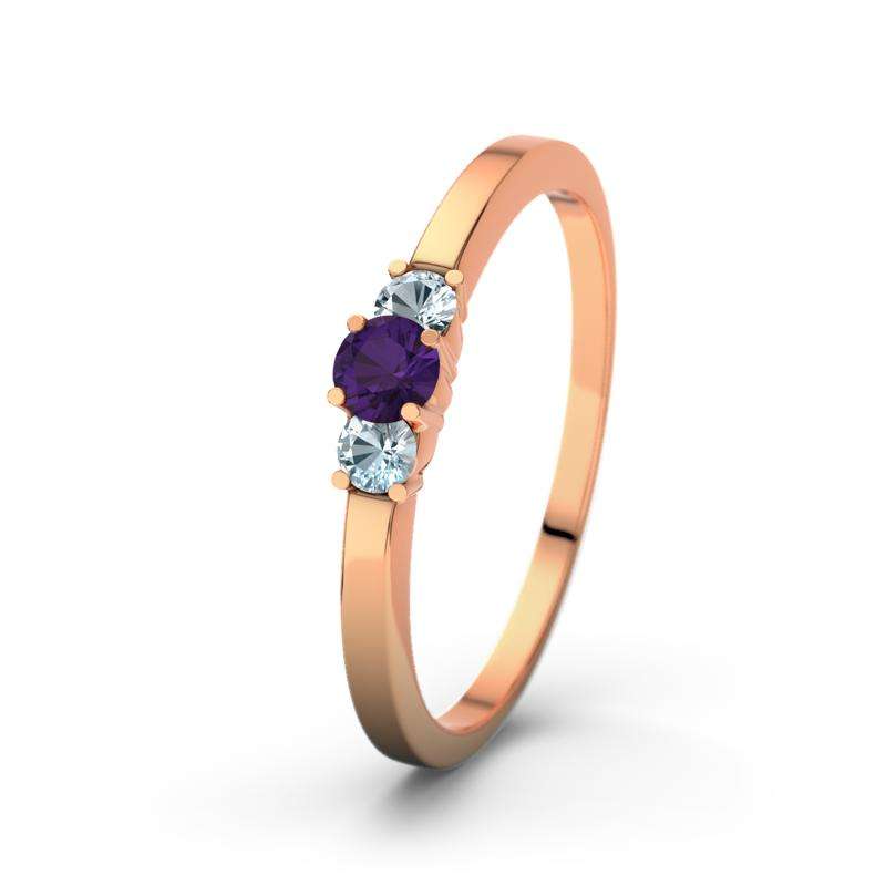 Bild von amethyst rotgoldring shannonjpg | Individuelle 🎁 persönliche 🎁 personalisierte Geschenke bedruckt ▪ bestickt ▪ graviert