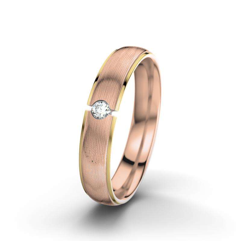 Bild von   diamant rotgold laengsmattringjpg | Individuelle 🎁 persönliche 🎁 personalisierte Geschenke bedruckt ▪ bestickt ▪ graviert