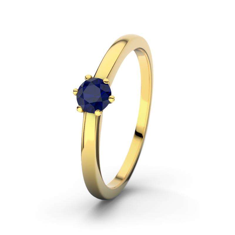 Bild von blauer saphir gelbgoldring biljpg | Individuelle 🎁 persönliche 🎁 personalisierte Geschenke bedruckt ▪ bestickt ▪ graviert