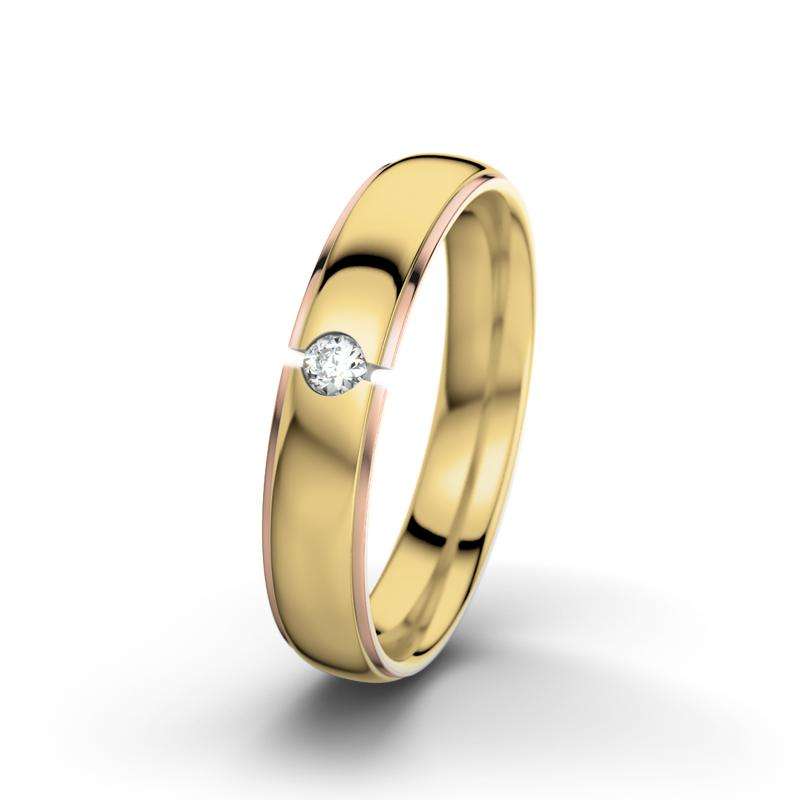 Bild von diamant gelbgold poliertring jjpg | Individuelle 🎁 persönliche 🎁 personalisierte Geschenke bedruckt ▪ bestickt ▪ graviert