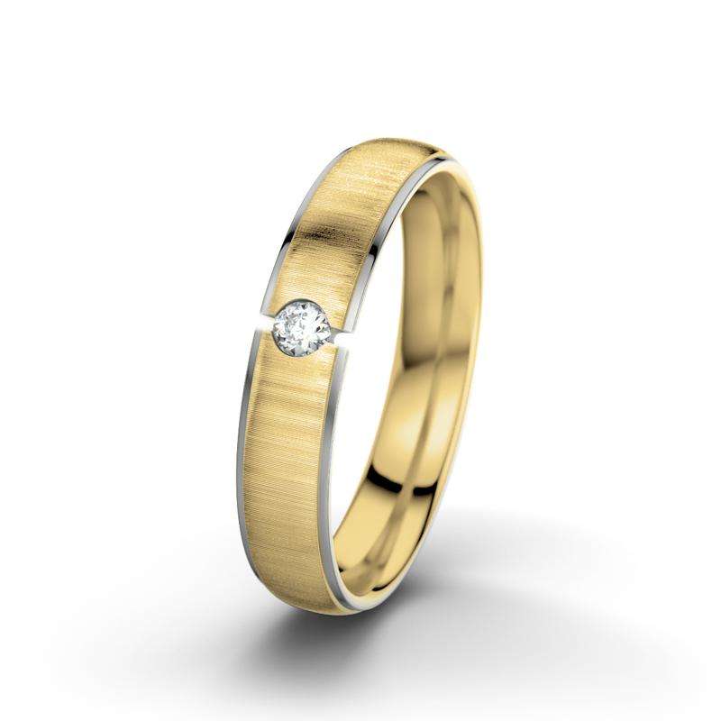 Bild von diamant gelbgold quermattringjpg | Individuelle 🎁 persönliche 🎁 personalisierte Geschenke bedruckt ▪ bestickt ▪ graviert