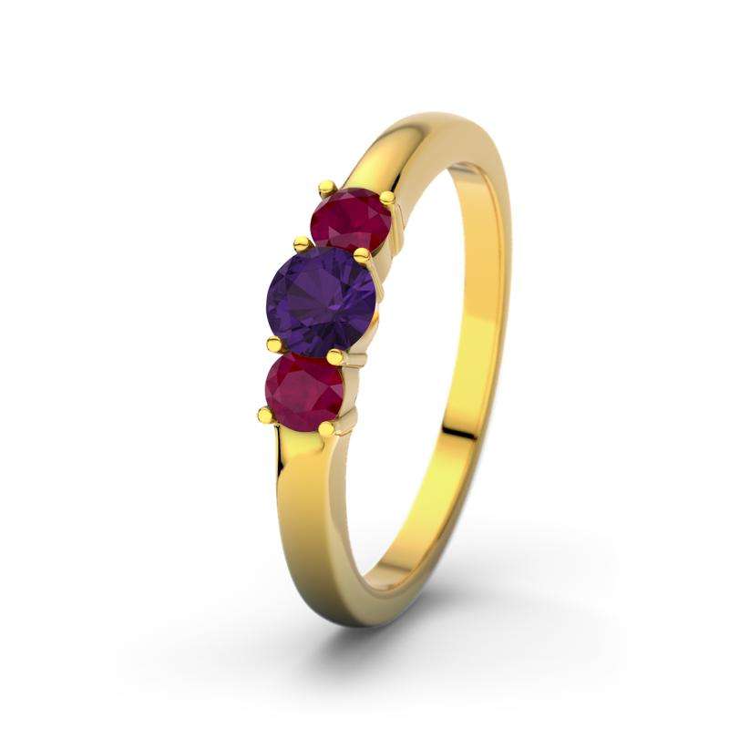 Bild von amethyst gelbgoldring roubyjpg | Individuelle 🎁 persönliche 🎁 personalisierte Geschenke bedruckt ▪ bestickt ▪ graviert