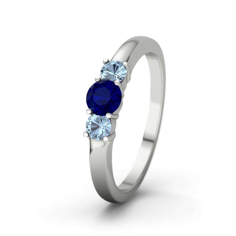 Bild von blauer saphir weissgoldring rojpg | Individuelle 🎁 persönliche 🎁 personalisierte Geschenke bedruckt ▪ bestickt ▪ graviert