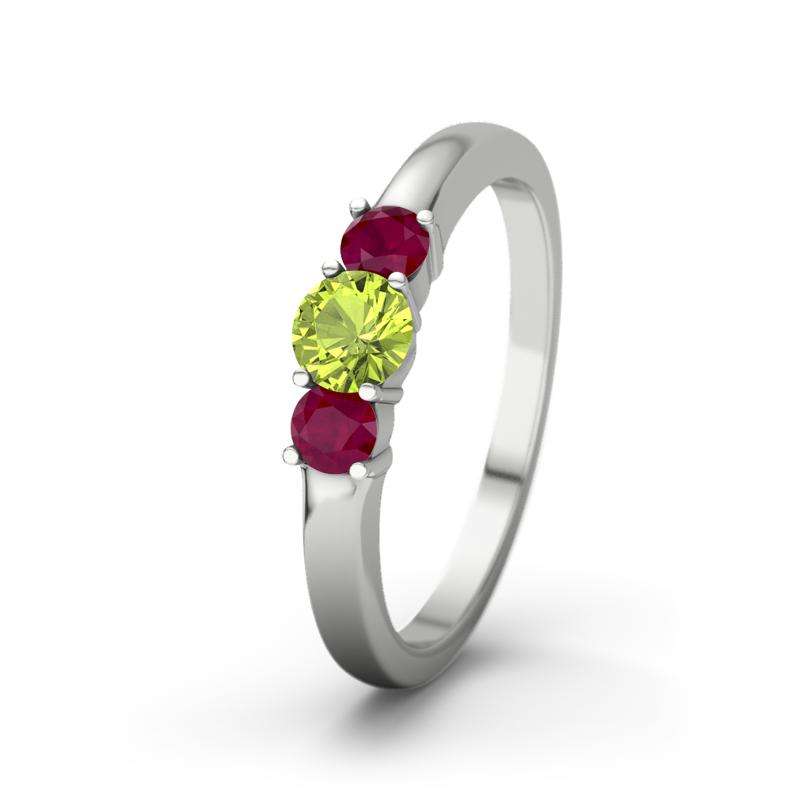 Bild von   peridot weissgoldring roubyjpg | Individuelle 🎁 persönliche 🎁 personalisierte Geschenke bedruckt ▪ bestickt ▪ graviert